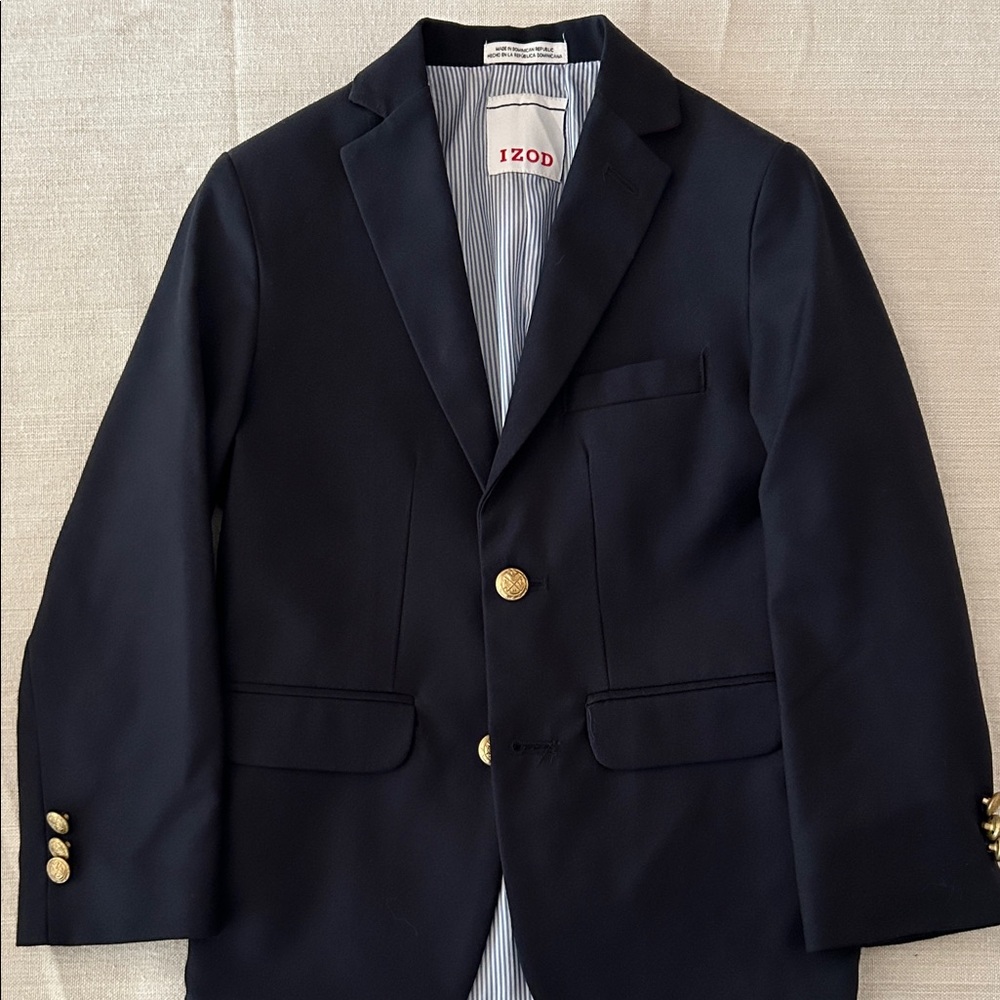 Izod Dark Blue Jacket with Brass Buttons